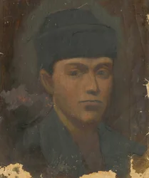 Head of a Man in a Black Fur Hat